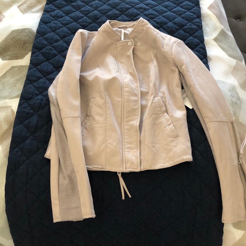 Suede Collarless Jacket